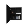 GlasFlength Decorative Wall Mirrors Medicine Cabinet Accent Mirror Wall Mounted Mirror Storage Cabinet for Bathroom Wall, Black, 20"*6"*22" - 4 of 4