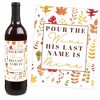 Big Dot of Happiness Fall Foliage Bride - Autumn Leaves Bridal Shower and Wedding Party Decorations - Wine Bottle Label Stickers - Set of 4 - 3 of 4