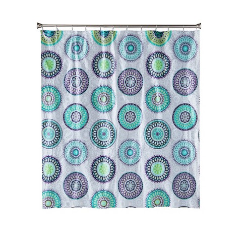 Filigree Medallion Shower Curtain Purple Saturday Knight Ltd