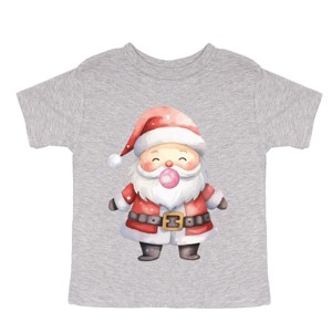 Watercolor Santa Bubblegum - Toddler Short Sleeve Graphic T-Shirt - 1 of 4