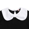 Girls Puff Short Sleeve Summer Top Kids Fashion Shirts Blouse Doll Collar with Cute Bow - 3 of 4