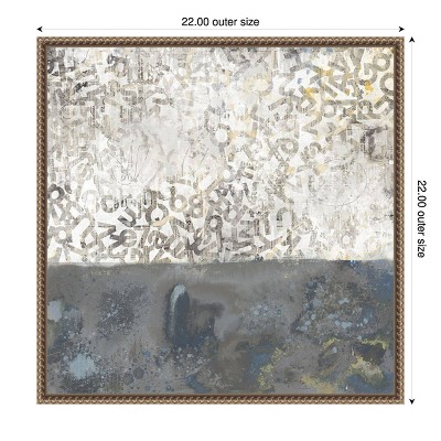 Almost There IV Abstract Canvas Print with Bronze Floater Frame