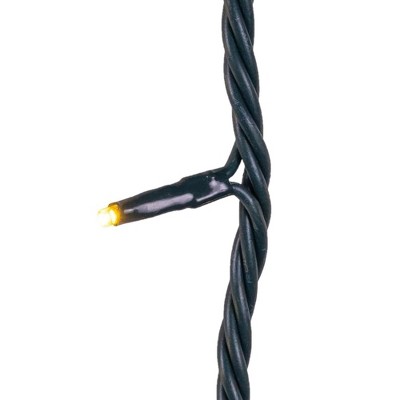 Warm White 17ft Outdoor LED String Lights with Green Wire