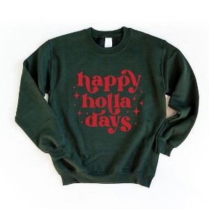Simply Sage Market Women's Graphic Sweatshirt Whimsical Happy Holla Days - 1 of 4