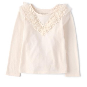 The Children's Place Toddler Girls Long Sleeve Lace Ruffle Top - 1 of 3