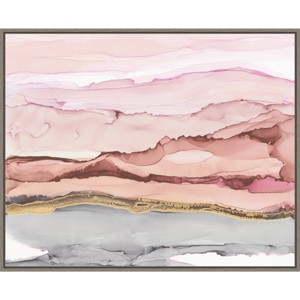 28" x 23" The Vineyard I Blush by Chris Paschke Framed Canvas - Amanti Art: Modern Lithograph Wall Decor - 1 of 4