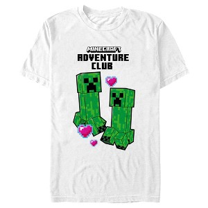 Men's Minecraft Adventure Club Creeper Hearts T-Shirt - 1 of 4