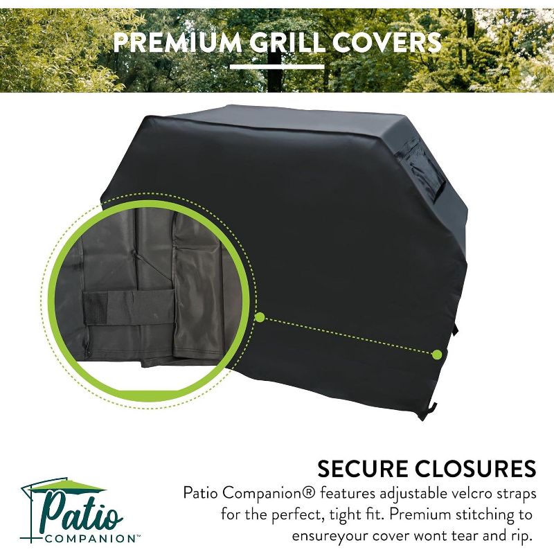 Patio Companion Premium, BBQ Grill Cover, 10 Year Warranty, Heavy-Grade UV Blocking Material, Waterproof and Weather Resistant, Gas Grill Cover, 4 of 8