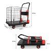 Vynxaria Foldable Platform Push Hand Truck Cart, Basket Cage Cart, 330 lbs. Weight Capacity - 2 of 4