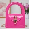 A Little Obsessed Girls' Glossy Mini Top Handle Bag - Hot Pink Purse with Gold-Tone Lock & Chain Strap for Kids (Youth) - 2 of 4