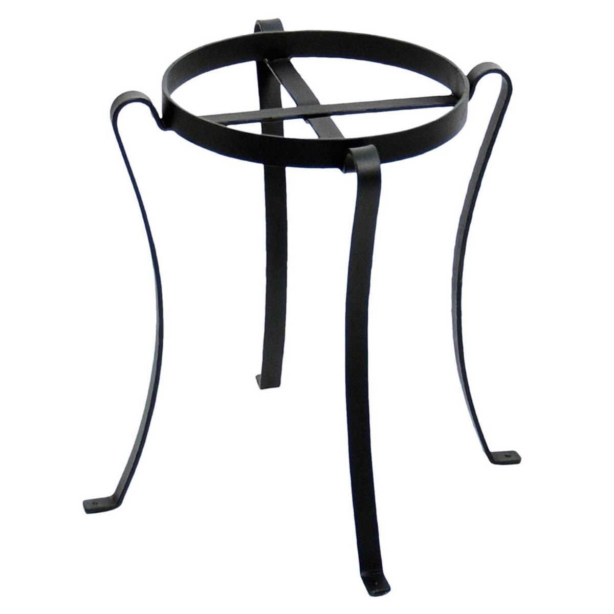 17.75" Tall Wrought Iron Planter Stand for Containers: No-Slip Rim, Freestanding - Achla Designs
