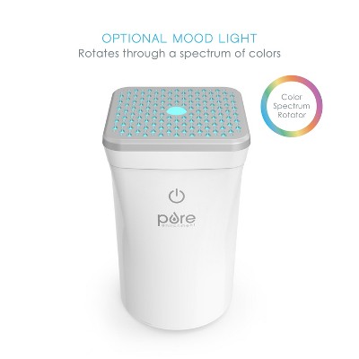 White Portable Car Diffuser with Color-Changing Light