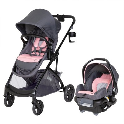 Baby Trend Modular Stroller Sonar Switch Travel System with Ally Infant Car Seat with Parent-Facing, Forward-Facing Configurations, Desert Pink