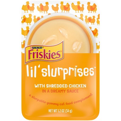 Friskies Lil' Slurprises Compliments Shredded Chicken Wet Cat Food - 1.2oz