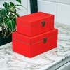 Cheung's Amadeo Set of 2 Wooden Latched Boxes Red - 2 of 4