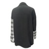 Coolmee Womens Corduroy Button Down Shirts Colorblock Plaid Print Blouse Boyfriend Long Sleeve Oversized Blouses Tops - 2 of 3