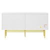YOOCOZZ Particle Board Modern 4-door Buffet Cabinet with Gold Metal Handle - 3 of 4