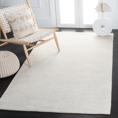 Beige Hand-Knotted Cotton Area Rug 4x6 Feet