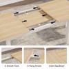 Dining Table Set for 4-6 with Benches, 63" Large Extendable Dining Room Table Set for 4, Kitchen Table Set with Metal Frame & MDF Board - 4 of 4
