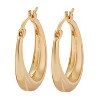 14K Gold Graduated Hoop Huggie Earring in 14K Yellow Gold Plated - 2 of 4