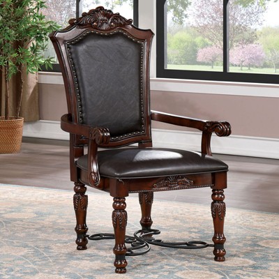 CAVINAS 23" Chateau De Ville Dining Chairs,Set of 2,Luxury Upholstery Chairs with/without Armrest,Formal Dining Room Chairs