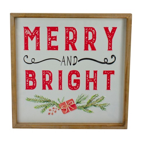 Merry and Bright Sign Natural, Beige