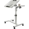 COZONY Adjustable Bed Table with Tilting Surface, Mobile Side Table with Locking Wheels for Living Room Bedroom Office - 3 of 4