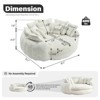 Aukfa 81.1" Cloud Couch Sleeper Sofa, Oversized Round Chaise Lounge Chair Indoor, with 14 Pillows, Upholstered Barrel Daybed for Living Room - 4 of 4