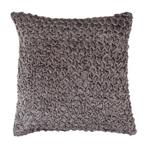 Saro Lifestyle Poly-Filled Smocked Velvet Design Throw Pillow - 1 of 3