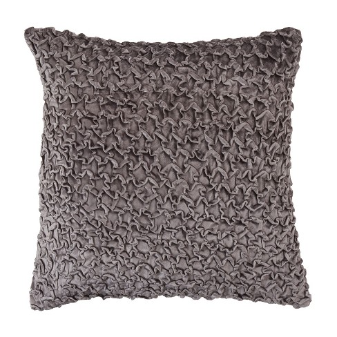 Saro Lifestyle Poly-filled Smocked Velvet Design Throw Pillow : Target