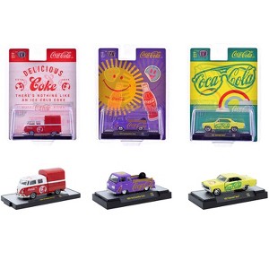 "Coca-Cola" Set of 3 pieces Release 53 Limited Edition to 10000 pieces Worldwide 1/64 Die Cast Model Cars by M2 Machines - 1 of 4