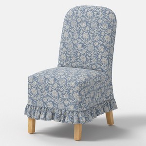Rounded Back Slipcovered Dining Chair with Ruffle - Threshold™ - 1 of 4