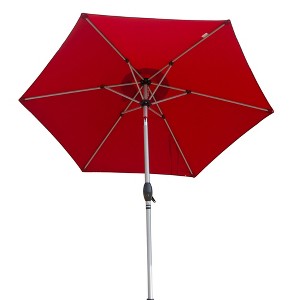 Gloweer 10FT/9FT/7.5FT Patio Umbrella, Outdoor Table Umbrella with Push Button Tilt and Crank, UV Protection Waterproof Market Umbrella - 1 of 4