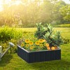 Outsunny 35.5" x 35.5" Galvanized Raised Garden Bed Kit, Large Metal Planter Box for Deep Root Vegetables, Flowers, Herbs & Succulents, Steel - 2 of 4