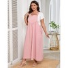 Jumper Dress for Women Loose Version Baggy Style Maxi Length Adjustable Straps Wide Hemline - 4 of 4