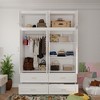 Famapy White Combo Armoire Modern Cloths Storage Cabinet - 2 of 4