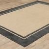 Captiv8e Designs Costa Mixed Pile Classic Border Sand/Charcoal Indoor/Outdoor Area Rug - 3 of 4