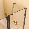 VYNXARIA 43"W*58"H Frameless Folding Shower Doors for Bathtub, 1/4" (6mm) Thick SGCC Tempered Glass Door, Bathroom Pivot Tub Glass Door, Matte Black - 3 of 4