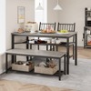 Dining Table Set for 4, Kitchen Table and 2 Chairs , 47.2" Rectangular Kitchen Table Set, Dining Room Table Set Grey - 4 of 4