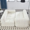 Grungis Chenille Loveseat Sofa with Left Arm & Removable Pillows, Modern Minimalist 2-Seater Sofa for Living Room & Bedroom - 2 of 4
