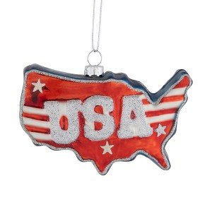 Northlight 4.25" Americana USA Glass Christmas Ornament - 1 of 4