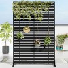 SpassWay 72"H 47"W Outdoor Metal Garden Trellis Privacy Screen Lattice Panel Indoor Room Divider - 2 of 4