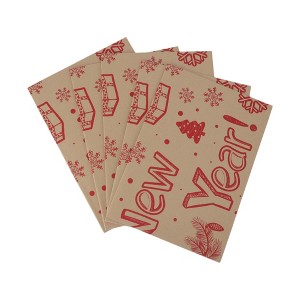 Unique Bargains Gift Wrap Paper Christmas Kraft 27.56"x19.69" 5 Pcs - 1 of 4