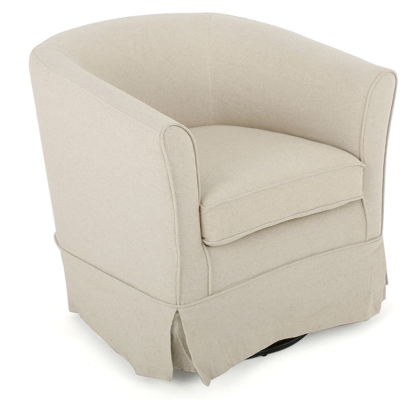 Cecilia Fabric Swivel Club Chair - Christopher Knight Home, 1 of 11