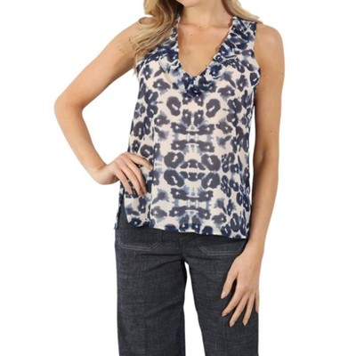 Women's Sleeveless Ruffle Tank - Veronica M