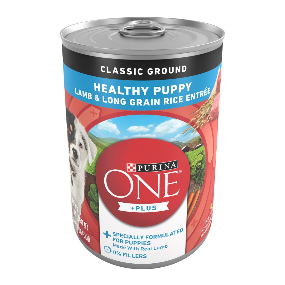 Photos - Dog Food Purina ONE Plus Puppy Classic Ground Long Grain Rice and Lamb Flavor Wet D 