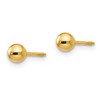 Black Bow Jewelry Reversible 4mm Polished Ball Screw Back Earrings in 14k Yellow Gold - 3 of 4