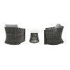 JTH Outdoor Oahu 3-Piece Lounge Chair & Table Patio Conversation Set, Moon Gray All-Weather Olefin - 3 of 4