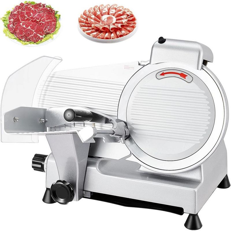 Commercial 10" Electric Meat Slicer Blade 240W Deli Food Cheese Cutter Semi-Auto, 1 of 9