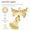 Best Choice Products 5ft Lighted Outdoor Angel Christmas Decoration for Lawn w/ 140 LED Lights, Harp, Bow, Ground Stakes - 3 of 4